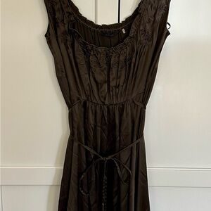 Elie Tahari Brown Sleeveless Dress